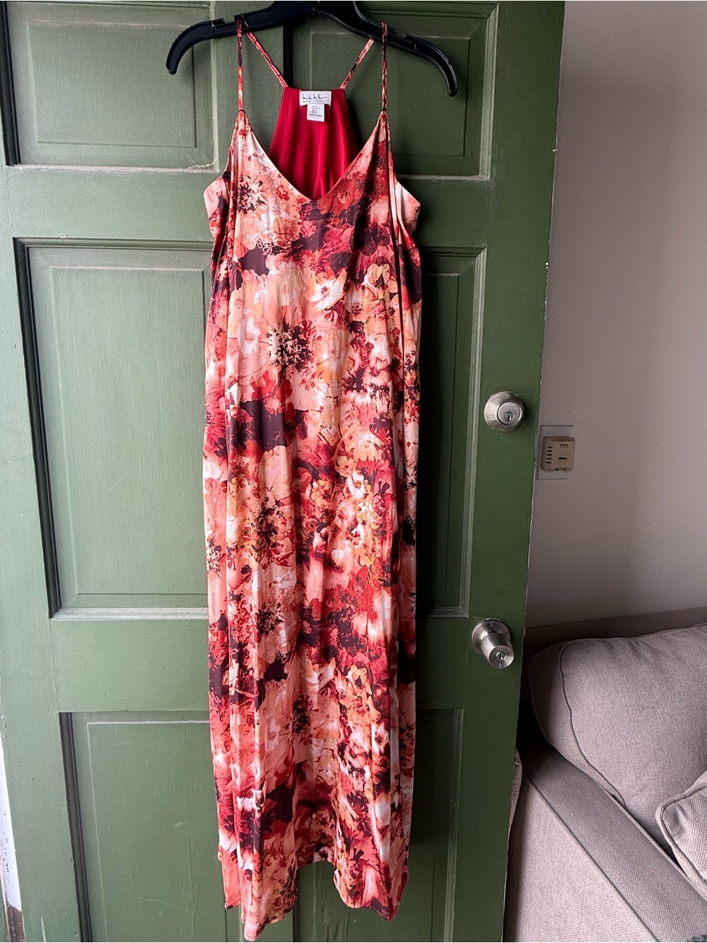 LAST CHANCE! Nicole Miller Floral Flowy Maxi Dress with Built in Bra
